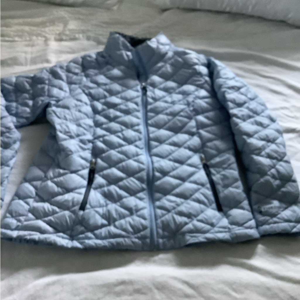 Womens Quilted Jacket  Light Blue
